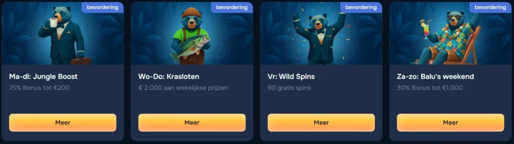 Baloo Bet Casino promoties en speciale aanbiedingen